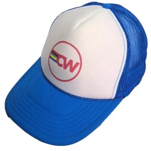 Otto Cap CW Snapback Adjustable Trucker Hat White/Blue Unisex Foam Crown Rope - Picture 6 of 9